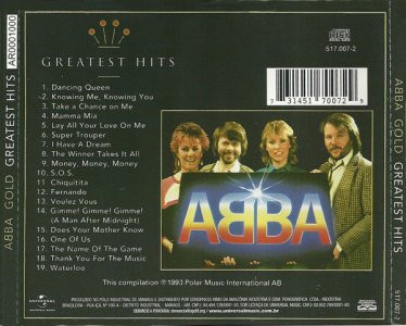 Cd Abba, Gold, Greatest Hits, This Compilation 1993, Polar Music International