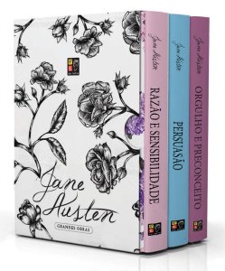 Coleção Jane Austen, Box com 3 Livros, Razão e Sensibilidade, Orgulho e Preconceito, Persuasão, Editora Pé na Letra