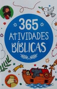 Kit com 3 Livros, 365 Desenhos Bíblicos para Colorir, 365 Atividades Bíblicas para Responder, 365 Caça palavras em Inglês