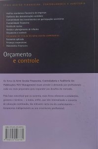 Orçamento e Controle, José Carlos Sardinha, José Mauro Bacellar de Almeida, FGV Editora