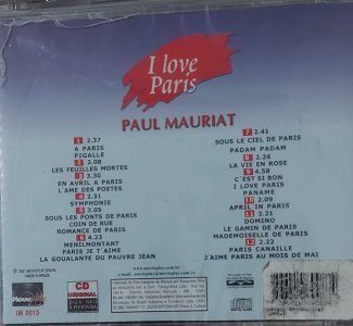 Cd Paul Mauriat, I Love Paris, Lacrado